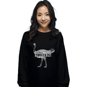 Shirts Long Sleeve Shirts, Unisex / Small / Black Allegedly Ostrich