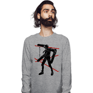 Shirts Long Sleeve Shirts, Unisex / Small / Sports Grey Crimson Chainsaw