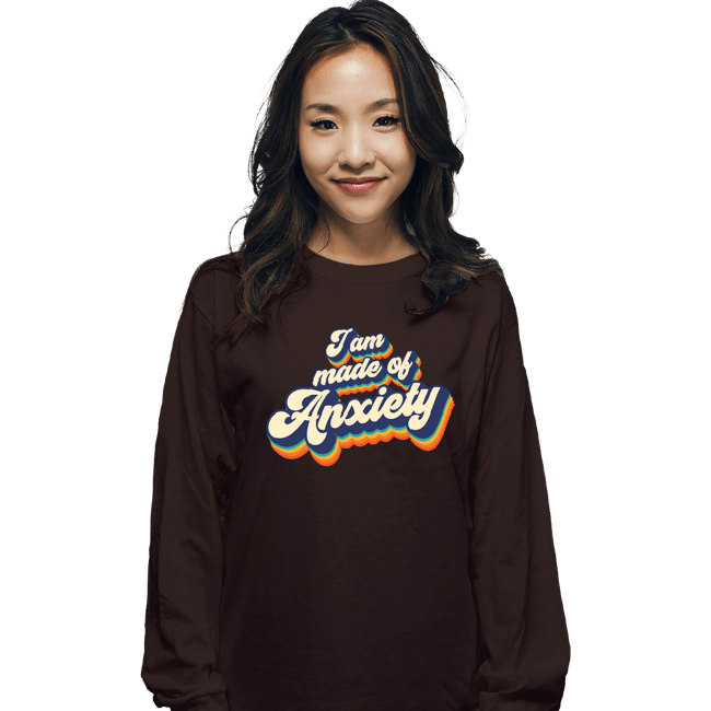 Secret_Shirts Long Sleeve Shirts, Unisex / Small / Dark Chocolate Made Of Anxiety
