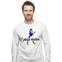 Load image into Gallery viewer, Shirts Long Sleeve Shirts, Unisex / Small / White Mad Hatter
