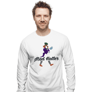 Shirts Long Sleeve Shirts, Unisex / Small / White Mad Hatter