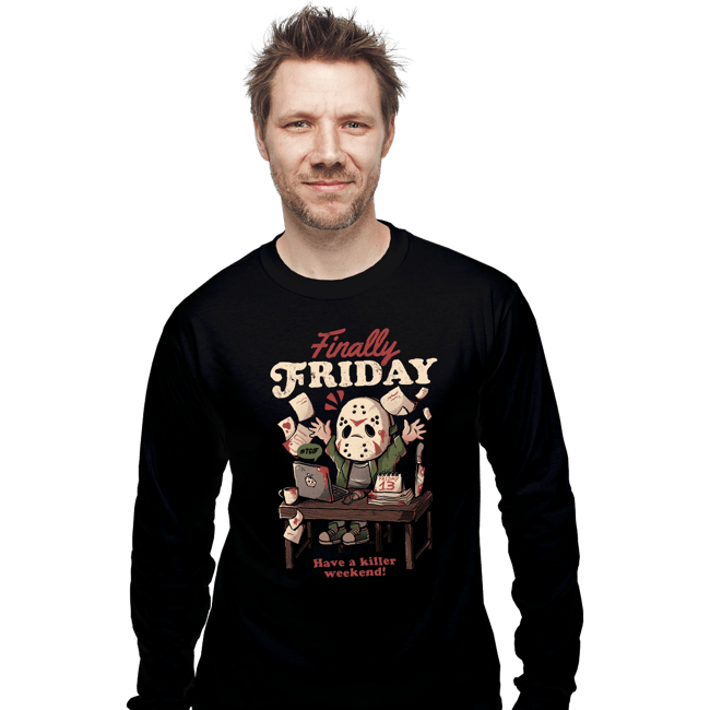 Daily_Deal_Shirts Long Sleeve Shirts, Unisex / Small / Black Finally Friday