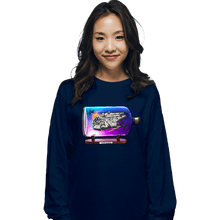 Load image into Gallery viewer, Daily_Deal_Shirts Long Sleeve Shirts, Unisex / Small / Navy Spaceship In A Bottle
