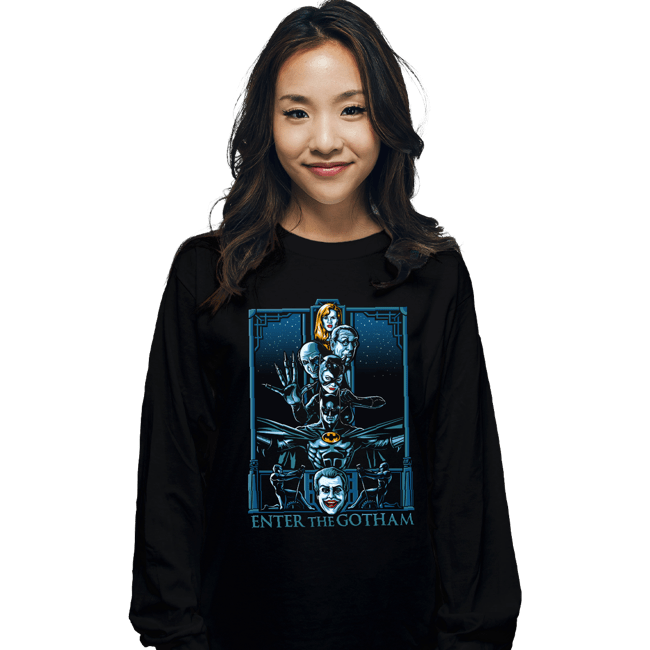 Daily_Deal_Shirts Long Sleeve Shirts, Unisex / Small / Black Enter The Gotham