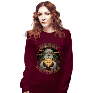 Daily_Deal_Shirts Long Sleeve Shirts, Unisex / Small / Maroon Merry Critmas