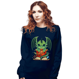 Shirts Long Sleeve Shirts, Unisex / Small / Navy Dragon Dice