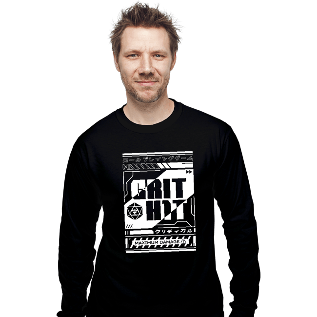 Shirts Long Sleeve Shirts, Unisex / Small / Black Cyberpunk Critical Hit