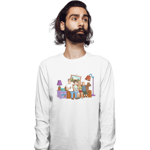 Shirts Long Sleeve Shirts, Unisex / Small / White King Of The Couch