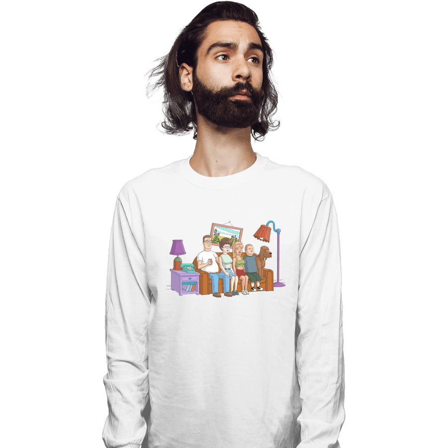 Shirts Long Sleeve Shirts, Unisex / Small / White King Of The Couch