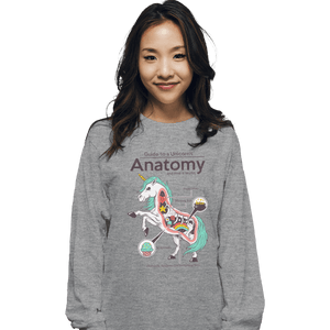 Shirts Long Sleeve Shirts, Unisex / Small / Sports Grey Anatomy Of A Unicorn