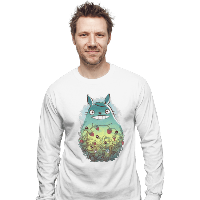 Shirts Long Sleeve Shirts, Unisex / Small / White Inside Forest