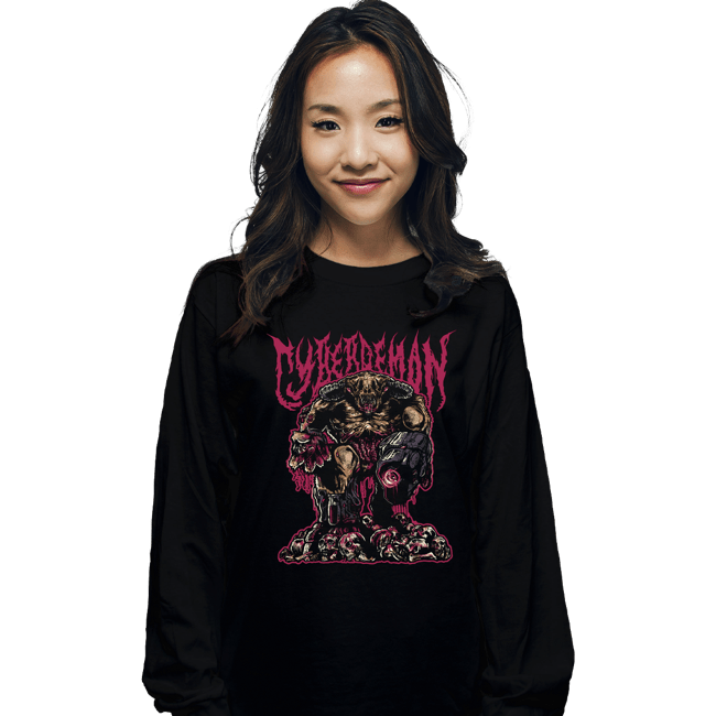 Daily_Deal_Shirts Long Sleeve Shirts, Unisex / Small / Black Cyberdemon