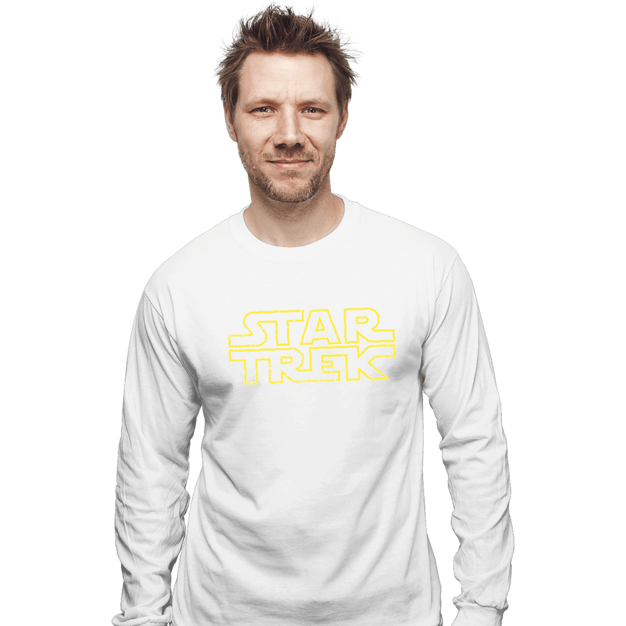 Shirts Long Sleeve Shirts, Unisex / Small / White Star Trek Logo