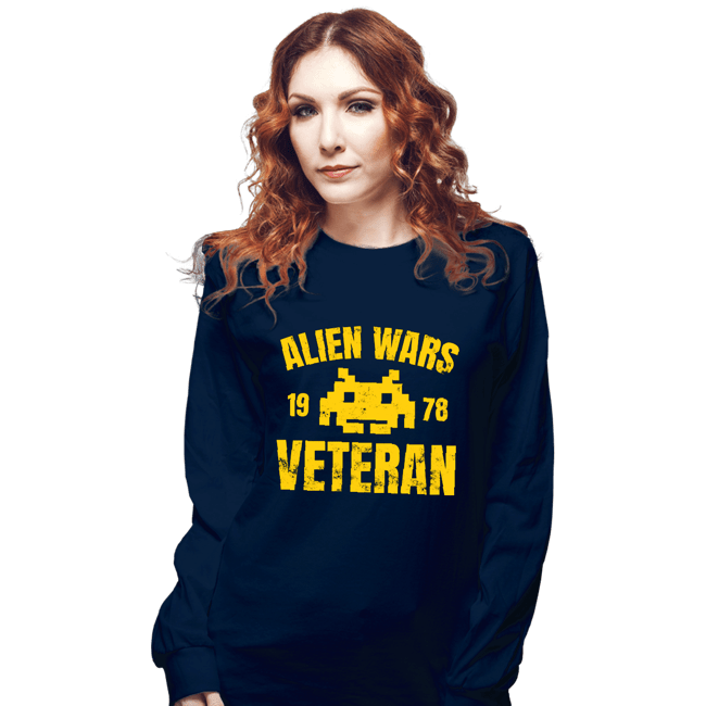 Secret_Shirts Long Sleeve Shirts, Unisex / Small / Navy Alien Wars