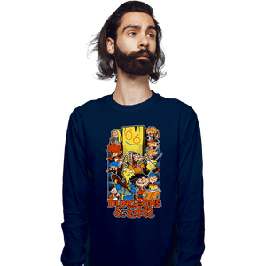 Secret_Shirts Long Sleeve Shirts, Unisex / Small / Navy Dungeons And Edds