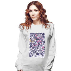 Shirts Long Sleeve Shirts, Unisex / Small / White Unicorn Gundam