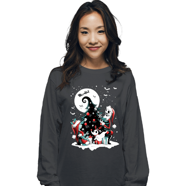 Daily_Deal_Shirts Long Sleeve Shirts, Unisex / Small / Charcoal Christmas Nightmare