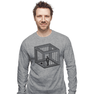 Shirts Long Sleeve Shirts, Unisex / Small / Sports Grey Escher's Jail