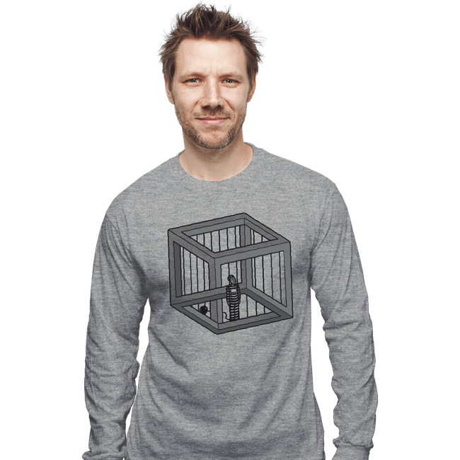 Shirts Long Sleeve Shirts, Unisex / Small / Sports Grey Escher's Jail