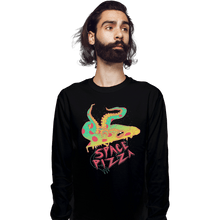 Load image into Gallery viewer, Shirts Long Sleeve Shirts, Unisex / Small / Black Space Pizza
