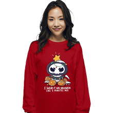 Load image into Gallery viewer, Secret_Shirts Long Sleeve Shirts, Unisex / Small / Red Christmas Reaper
