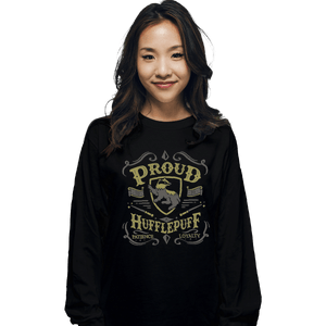 Shirts Long Sleeve Shirts, Unisex / Small / Black Proud to be a Hufflepuff