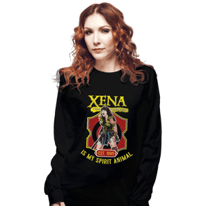 Shirts Long Sleeve Shirts, Unisex / Small / Black Xena Warrior Spirit Animal