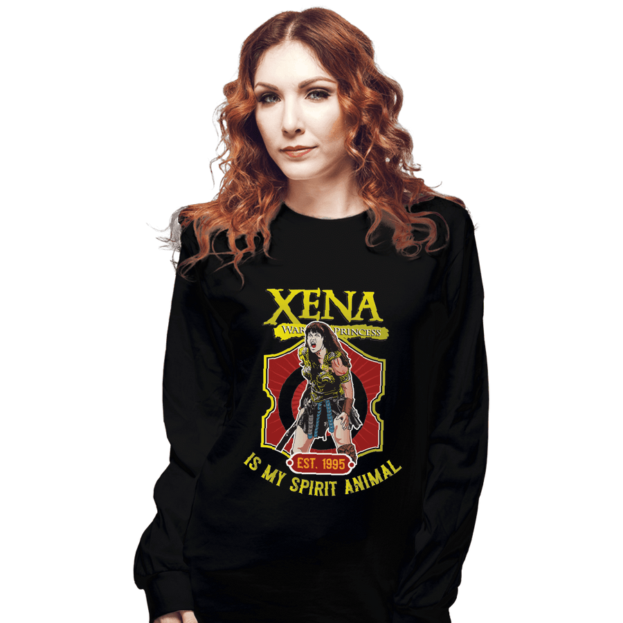 Shirts Long Sleeve Shirts, Unisex / Small / Black Xena Warrior Spirit Animal