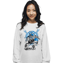 Load image into Gallery viewer, Daily_Deal_Shirts Long Sleeve Shirts, Unisex / Small / White Leonardo Sumi-e
