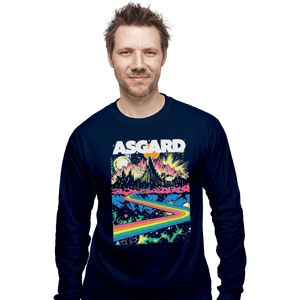 Shirts Long Sleeve Shirts, Unisex / Small / Navy Visit Asgard