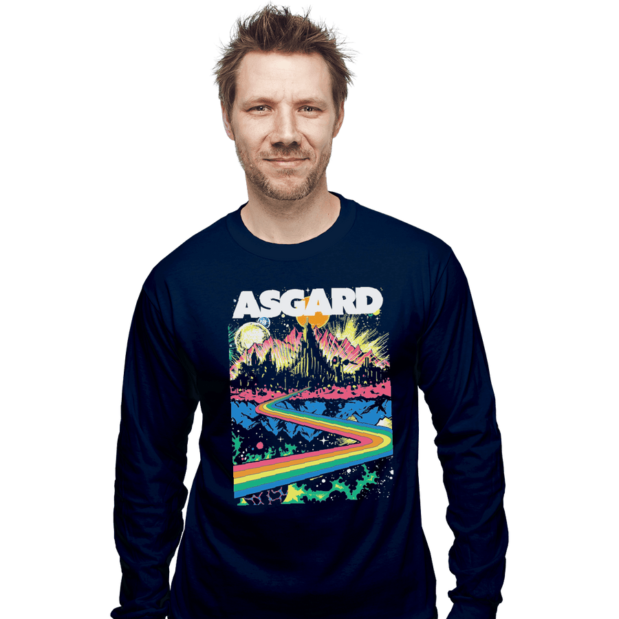 Shirts Long Sleeve Shirts, Unisex / Small / Navy Visit Asgard