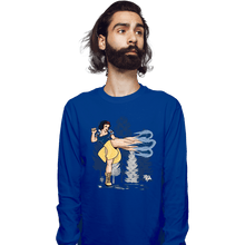 Load image into Gallery viewer, Secret_Shirts Long Sleeve Shirts, Unisex / Small / Royal Blue Chun White Kick
