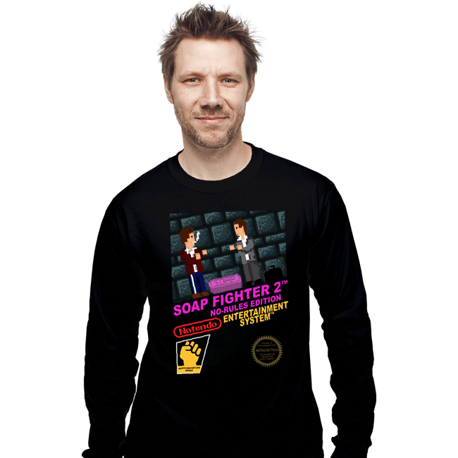 Daily_Deal_Shirts Long Sleeve Shirts, Unisex / Small / Black Soap Fighter