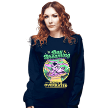 Load image into Gallery viewer, Secret_Shirts Long Sleeve Shirts, Unisex / Small / Navy Day Dreaming Astronaut
