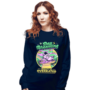 Secret_Shirts Long Sleeve Shirts, Unisex / Small / Navy Day Dreaming Astronaut