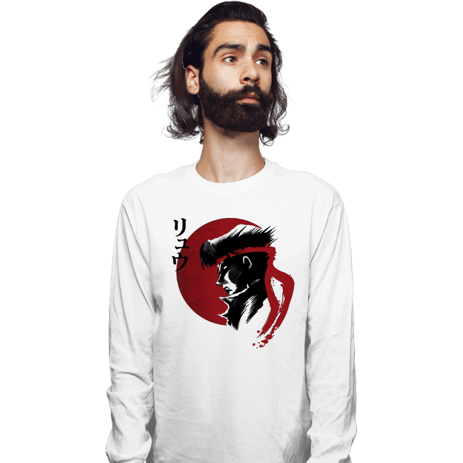 Shirts Long Sleeve Shirts, Unisex / Small / White Red Sun Fighter