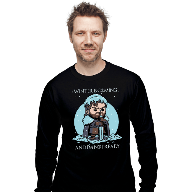 Secret_Shirts Long Sleeve Shirts, Unisex / Small / Black The Cold Is Coming