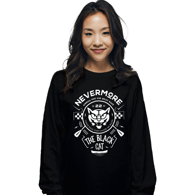 Shirts Long Sleeve Shirts, Unisex / Small / Black The Black Cat Canoe Emblem