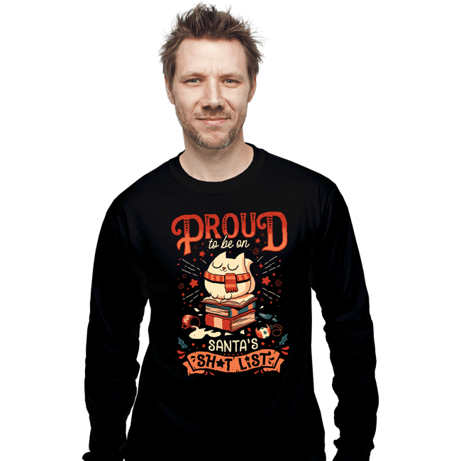 Daily_Deal_Shirts Long Sleeve Shirts, Unisex / Small / Black Proud Naughty Cat