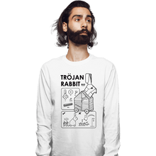 Load image into Gallery viewer, Secret_Shirts Long Sleeve Shirts, Unisex / Small / White The Trojan Rabbit
