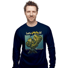 Load image into Gallery viewer, Shirts Long Sleeve Shirts, Unisex / Small / Navy Rash Can Smash
