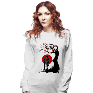 Shirts Long Sleeve Shirts, Unisex / Small / White Red Sun In Zanarkland