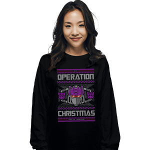 Shirts Long Sleeve Shirts, Unisex / Small / Black Operation Christmas