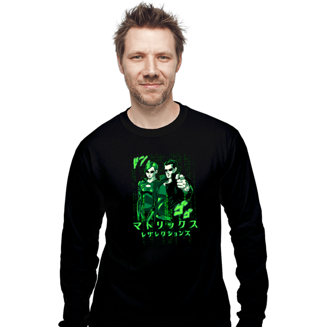 Daily_Deal_Shirts Long Sleeve Shirts, Unisex / Small / Black Matrix JoJo