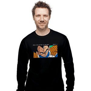 Shirts Long Sleeve Shirts, Unisex / Small / Black Vegeta Continue