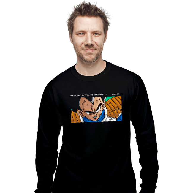 Shirts Long Sleeve Shirts, Unisex / Small / Black Vegeta Continue