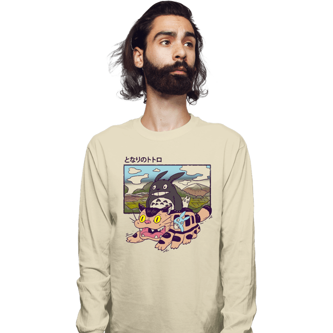 Shirts Long Sleeve Shirts, Unisex / Small / Natural Shonen Neighbors