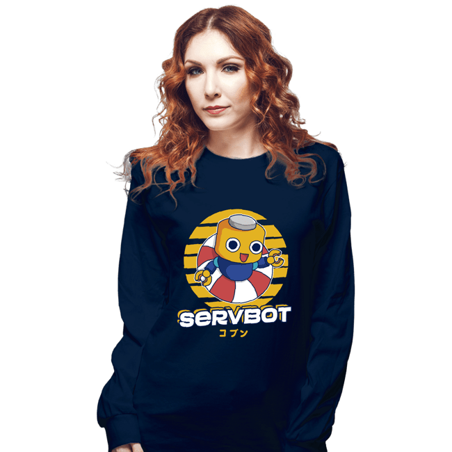 Shirts Long Sleeve Shirts, Unisex / Small / Navy Servbot Summer