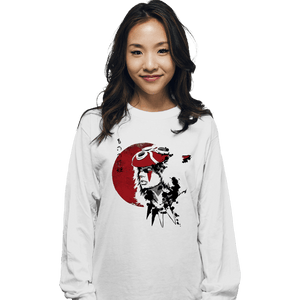 Shirts Long Sleeve Shirts, Unisex / Small / White Red Sun Princess