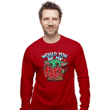 Load image into Gallery viewer, Shirts Long Sleeve Shirts, Unisex / Small / Red Would You Be My Baby
